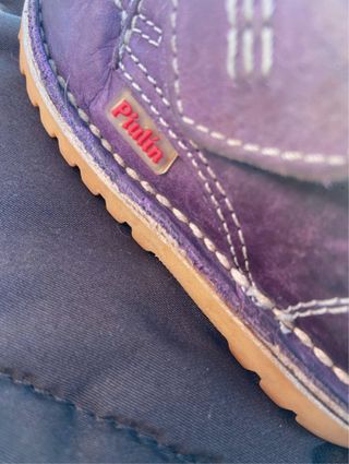 Botita infantil Piulín velcro morada
