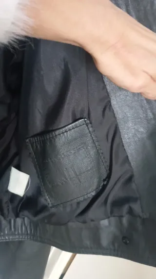 Chaqueta Piel Vintage Negra