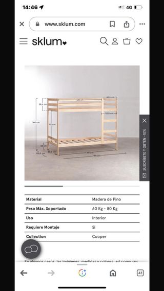 Casa Cama 2 Módulos Madera