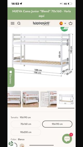 Casa Cama 2 Módulos Madera