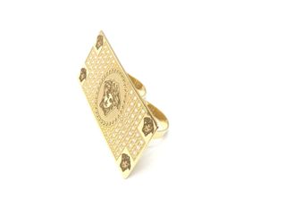 anillo oro 18k con piedra con circonita