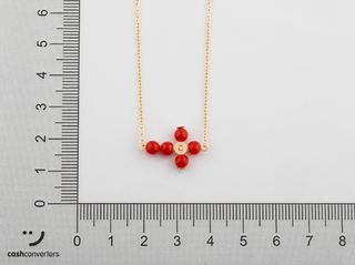 collar oro 18k con piedra 22cm