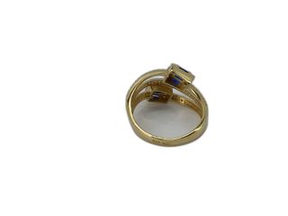anillo oro 18k con circonita