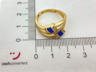 anillo oro 18k con circonita