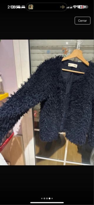 Chaqueta de pelito  azul marino