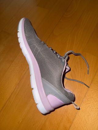 Zapatos deportivos WORK grises y rosas talla 41