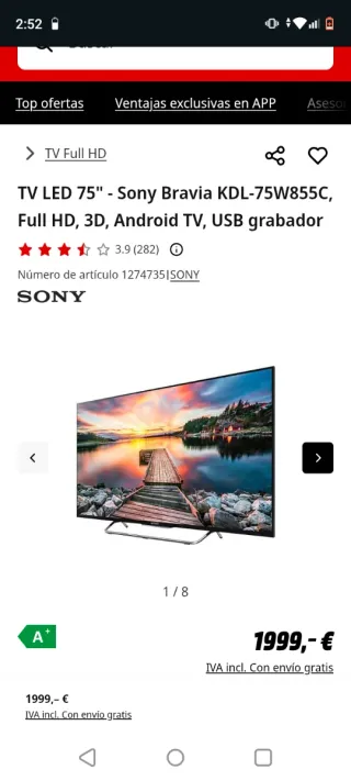 Smart TV Blanco