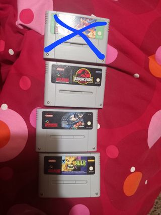 Lote 3 Juegos SNES: Hulk, Batman, Jurassic Park.