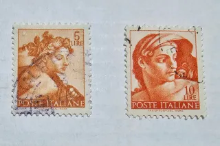 Lotto 14 francobolli viaggiati - Collezione 1961