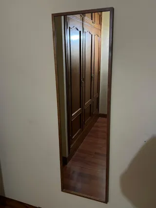 Espejo de pared madera y cristal