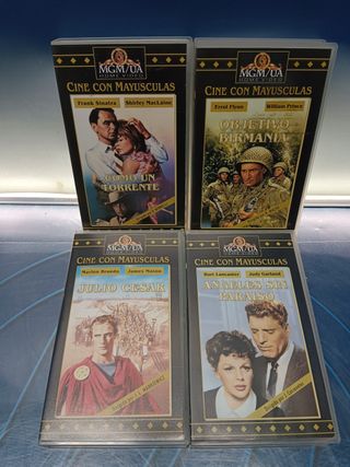 7 cintas, peliculas, VHS, cine con mayusculas MGM/UA
