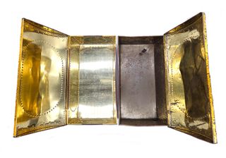 Coppia Forzieri Vintage Metallo Litografato