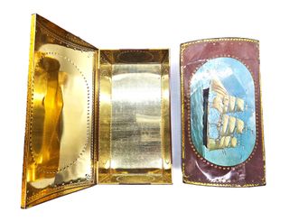 Coppia Forzieri Vintage Metallo Litografato