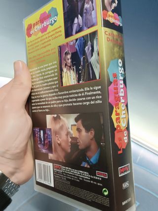 vhs, película, Los paraguas de Cherburgo, de Jacques Demy