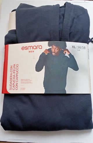 Sudadera con capucha Esmara negra Talla XL