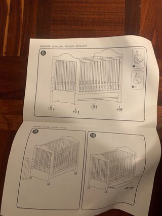 Cuna blanca colecho de madera