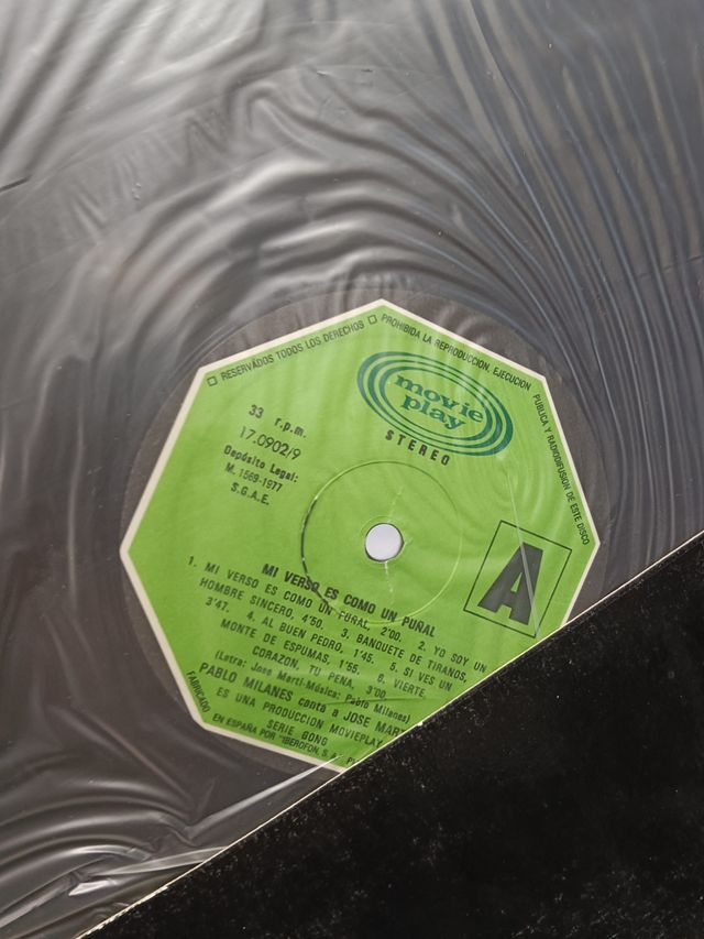 disco LP vinilo Pablo Milanés – Canta A José Marti - Mi Verso Es Como Un Puñal -LP, Album 1977, Spain