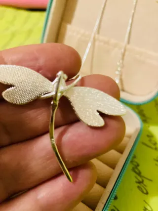 Colgante Libélula Plata y Joyero