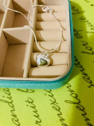 Colgante Corazón Plata y Joyero