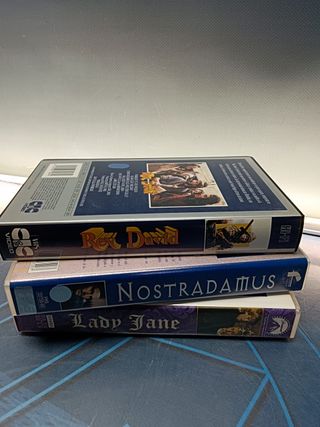 cintas VHS, 3 películas históricas VHS