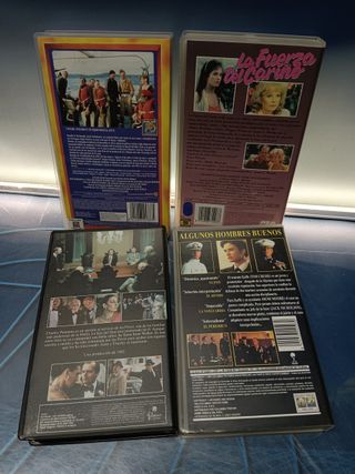4 películas, VHS, Jack Nicholson LA FUERZA DEL CARIÑO, EL HONOR DE LOS PRIZZI,  y mas