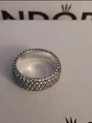 Anillo Pandora Plata Brillantes Talla 54
