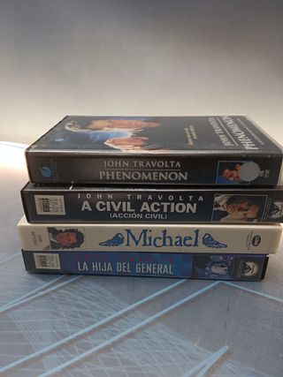 cintas VHS, 4 películas, especial JOHN TRAVOLTA