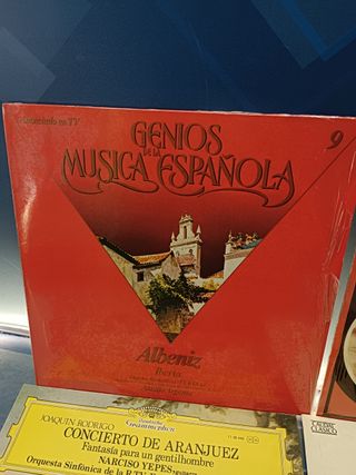 4 discos, LPs, vinilos, MÚSICA CLÁSICA, ALBENIZ, CONCIERTO DE ARANJUEZ y mas
