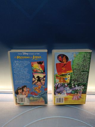 PELÍCULAS VHS, Aladdin + El Retorno de Jafar (Walt Disney)