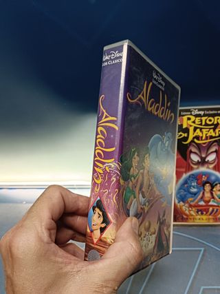 PELÍCULAS VHS, Aladdin + El Retorno de Jafar (Walt Disney)