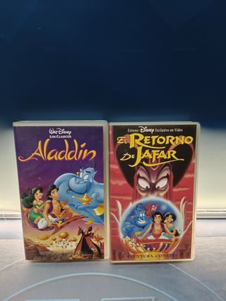 PELÍCULAS VHS, Aladdin + El Retorno de Jafar (Walt Disney)