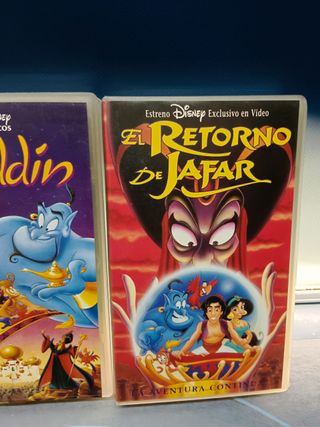 PELÍCULAS VHS, Aladdin + El Retorno de Jafar (Walt Disney)