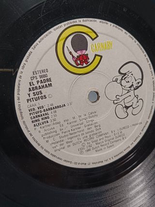 Dos discos, LP VINILO,  EL PADRE ABRAHAM Y SUS PITUFOS VEO VEO + EL GRAN LIBRO DE LOS JUEGOS