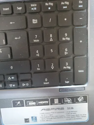 Portátil Acer Aspire 5536 averiado