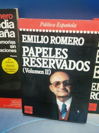3 libros EMILIO ROMERO. EDITORIAL PLANETA y PLAZA Y JANES
