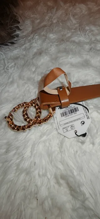 Cinturón hebilla perlas 95 cm