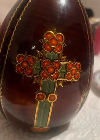 Huevo religioso pintado a mano URSS