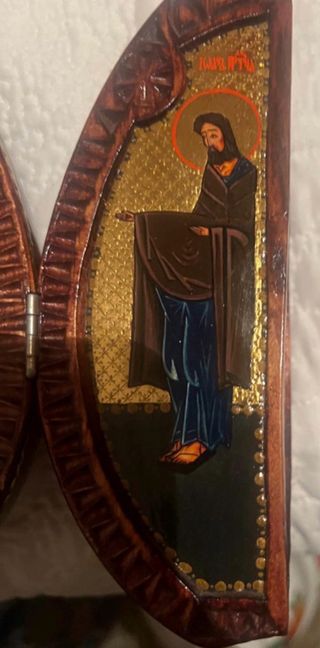 Huevo religioso pintado a mano URSS