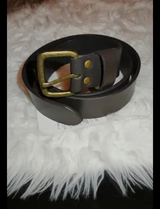 Cinturón de piel marrón 95 cm