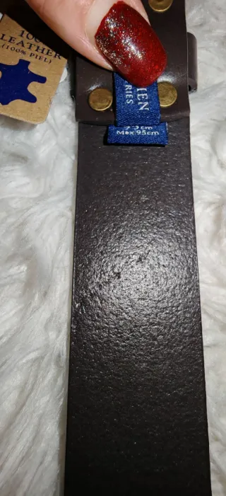 Cinturón de piel marrón 95 cm