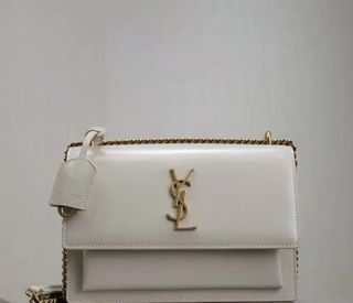 Bolso Saint Laurent Solferino Blanco Dorado