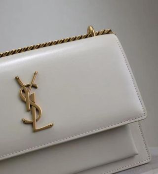 Bolso Saint Laurent Solferino Blanco Dorado