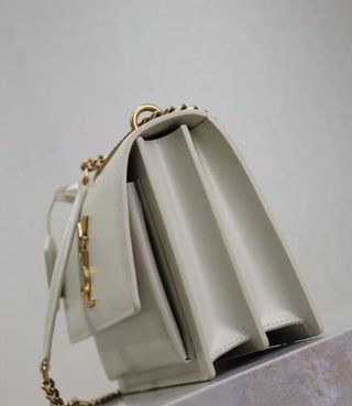 Bolso Saint Laurent Solferino Blanco Dorado