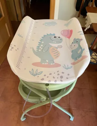 Bañera cambiador bebé con estampado