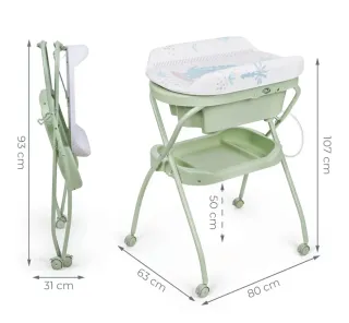 Bañera cambiador bebé con estampado