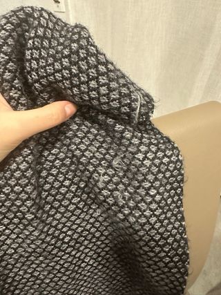 Bufanda de Alpaca Negra y Gris