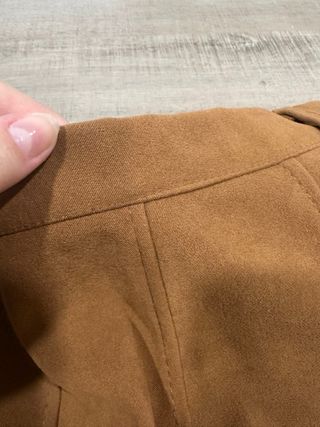 Falda marrón/caramelo de piel sintética