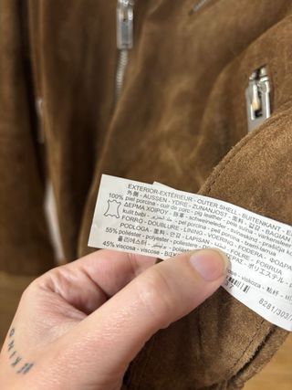 Chaqueta biker piel Zara Hombre camel