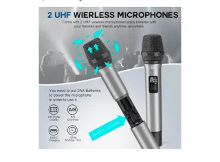 Equipo Karaoke con 2 Micrófonos