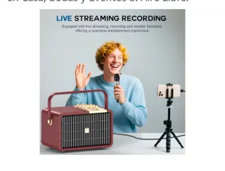 Equipo Karaoke con 2 Micrófonos